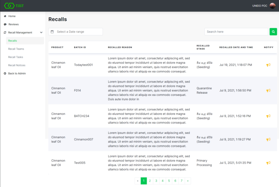 Tracified Web Portal